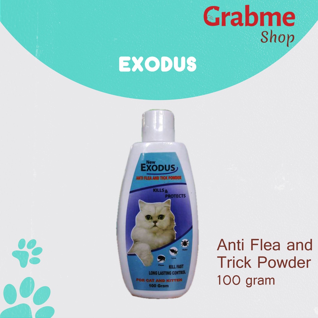 Bedak Anti Flea dan Tick EXODUS 100 gr  ( Anti Kutu )