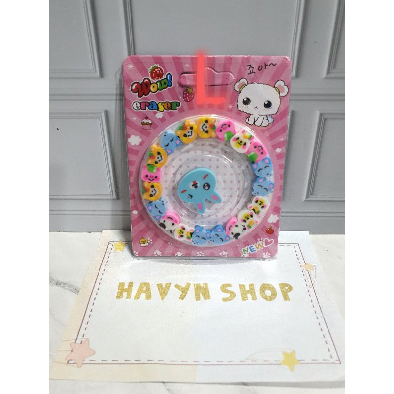 penghapus lingkaran lucu imut/stip fancy/hapusan anak-L