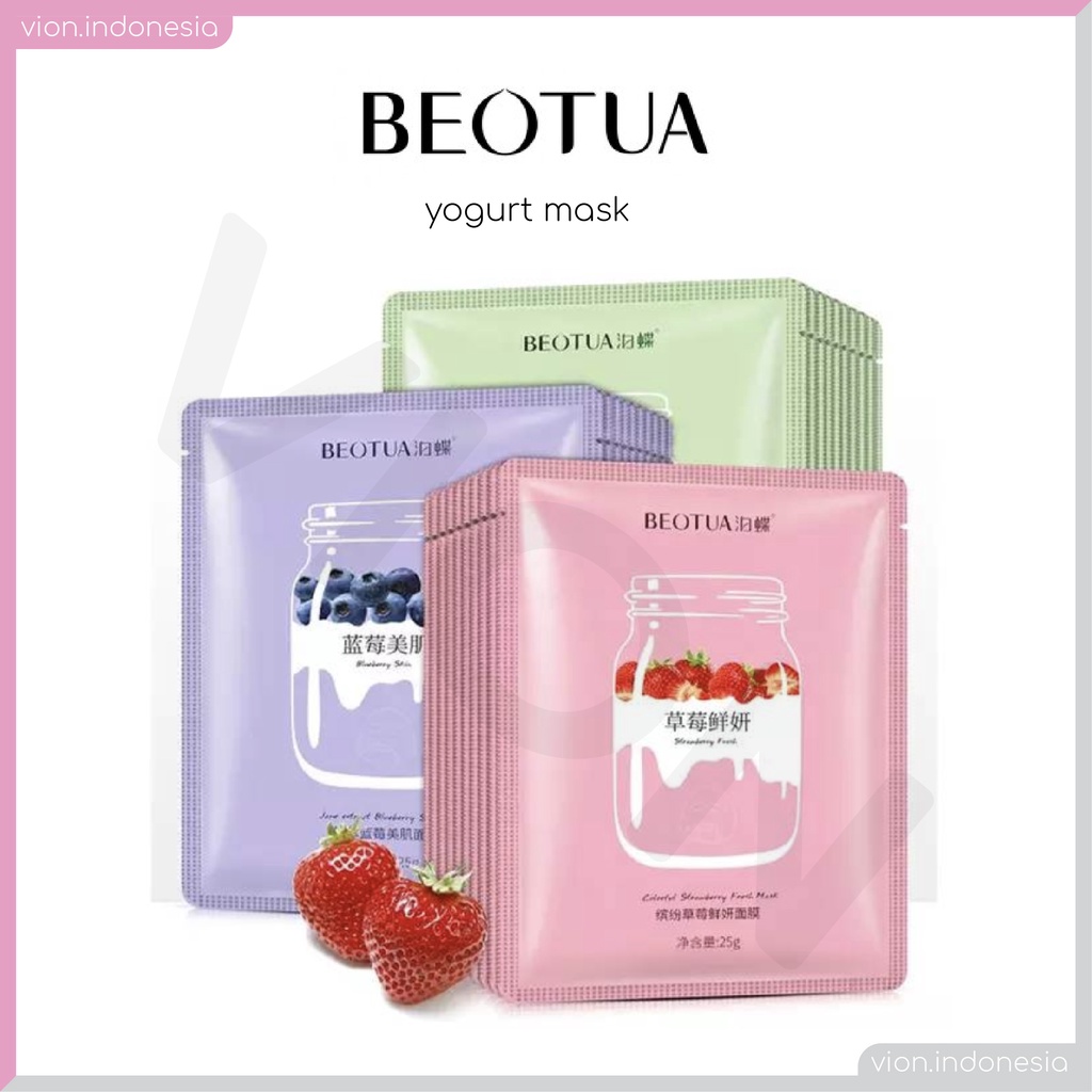 BEOTUA Yogurt Fruit Facial Mask Sheet Masker Wajah Buah BE001