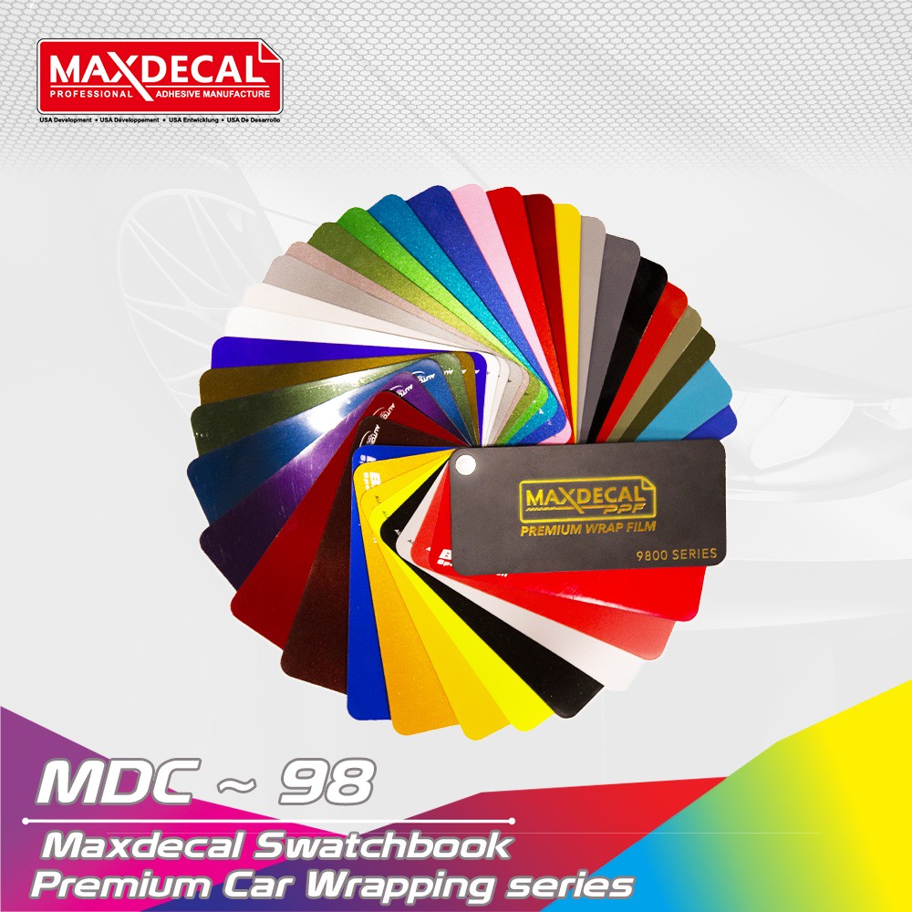 

KATALOG MAXDECAL 9800 Series Premium Wrap Swatchbook Color Card Panduan Warna ORIGINAL