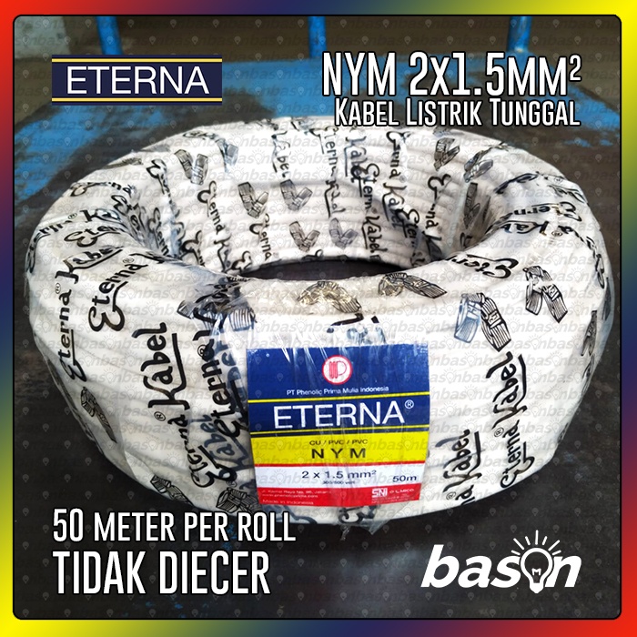 Eterna NYM 2x1.5 mm @50m - Kabel Listrik TIDAK DI ECER