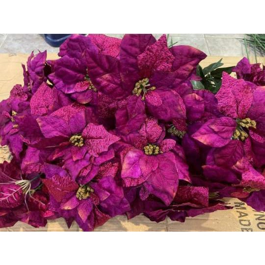 Bunga Kastuba Ungu pertangkai / Hiasan natal