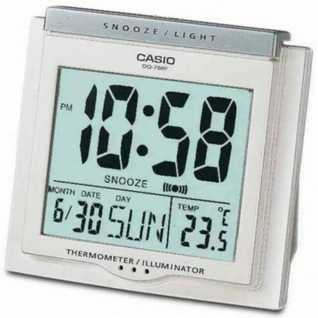 Jam Weker CASIO DQ-750F 2D/7D Digital Alarm Calendar