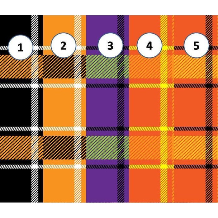 

Kertas Scrapbook - Halloween Plaid Design (1)