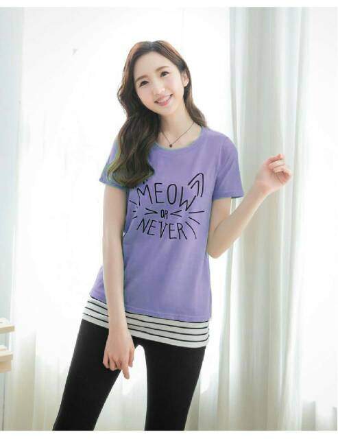 MEOW COMBI - Bahan Babyteri kombi salur Spandek