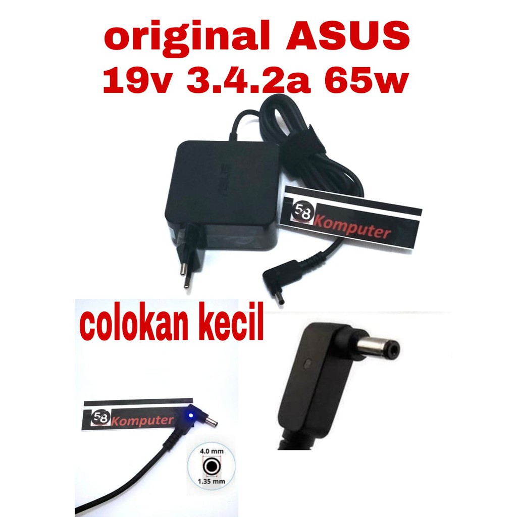 19V 3.42A 65W 4.0*1.35 Power Adapter Charger Laptop Asus UX32VD ux31a x201e ux305f s200e ADP-65DW X401 X551 A54C-AB31