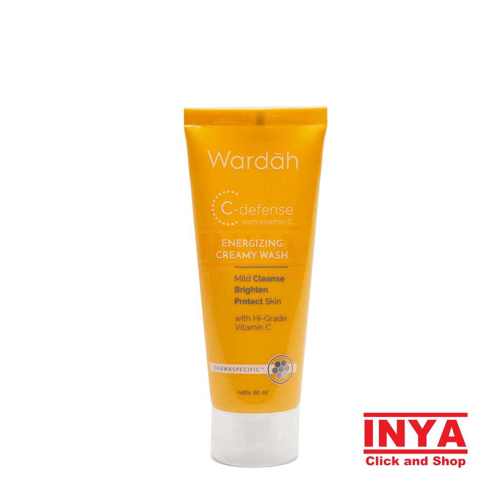 WARDAH C-DEFENCE ENERGIZING CREAMY WASH 60ml - Sabun Wajah