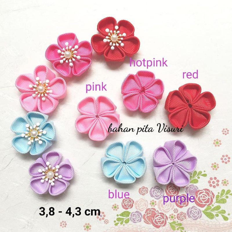 Bunga Origami 3,8 cm - 4,3 cm CNY Imlek