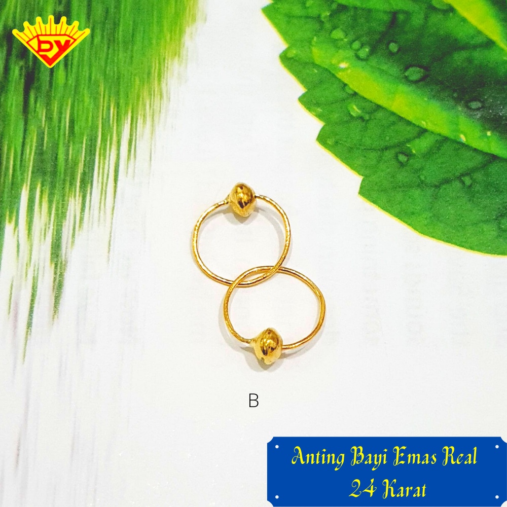 Anting Bayi Emas 24K Kadar 99.0%
