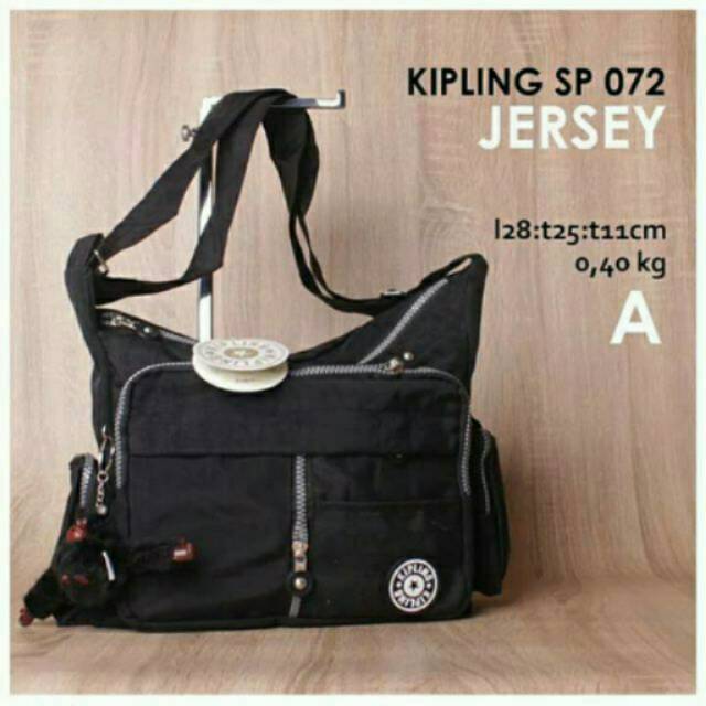 Tas selempang kipling Jersey hitam