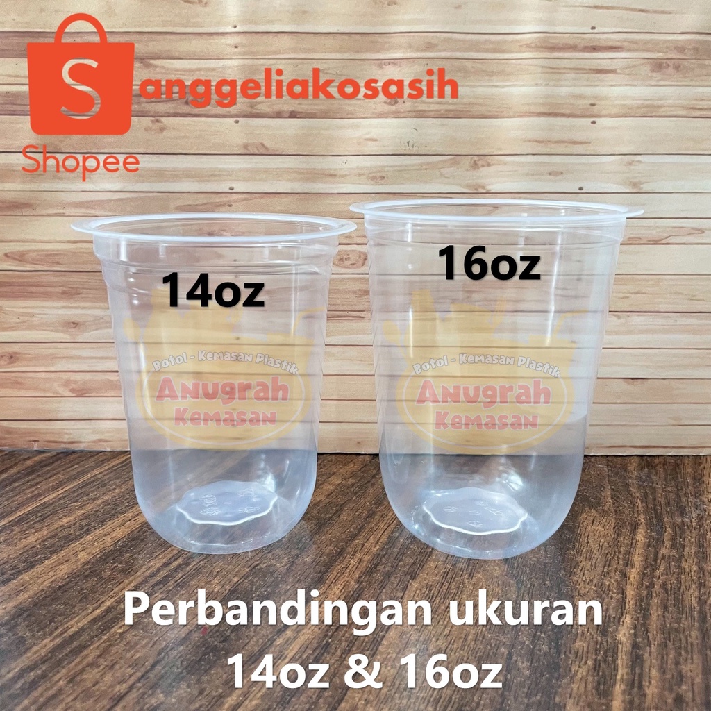 Jual Gelas Oval 16oz Atau 14oz Gelas Plastik Oval Isi 50 Biji Shopee Indonesia 9574