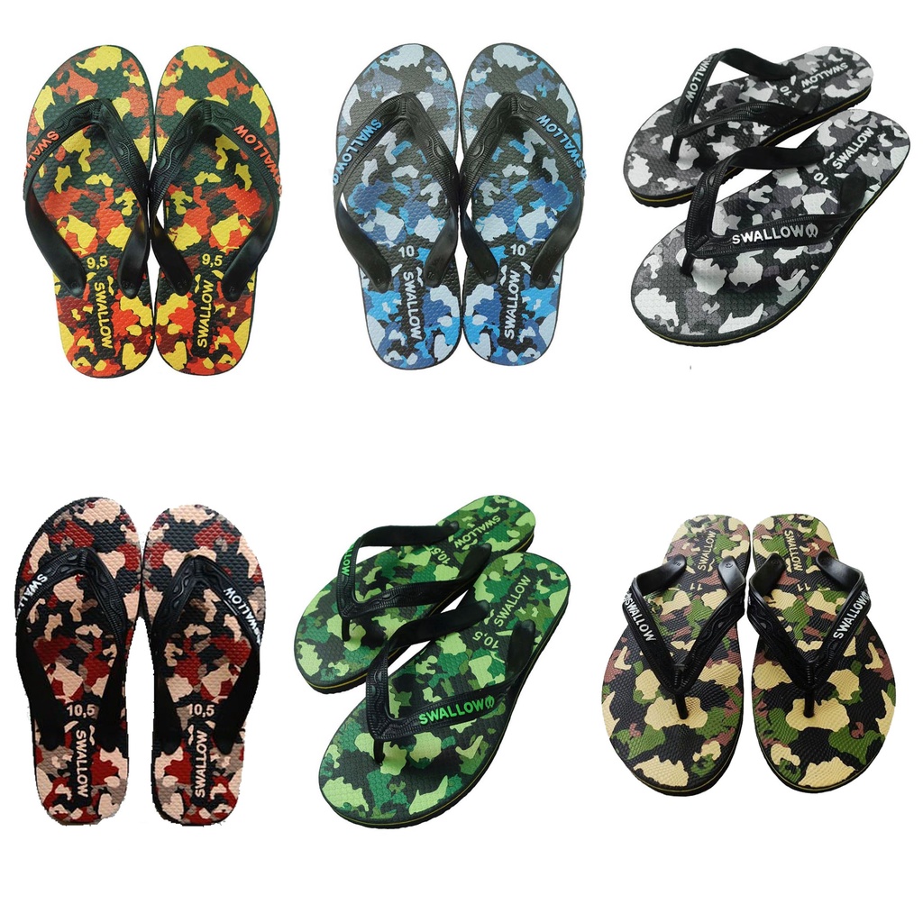 SANDAL JEPIT SWALLOW ARMY &amp; FLORAL