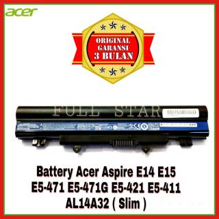 Baterai Laptop Acer Aspire E14 E15 E5-411 E5-421 E5-431 E5-471 E5-471G E5-511 E5-521 E5-571 AL14A32