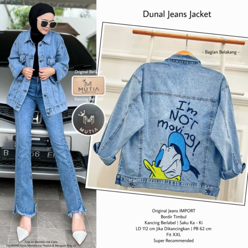 DUNAL JEANS JACKET BY MUTIA / JAKET JEANS WANITA / Jaket jeans muslimah bordir