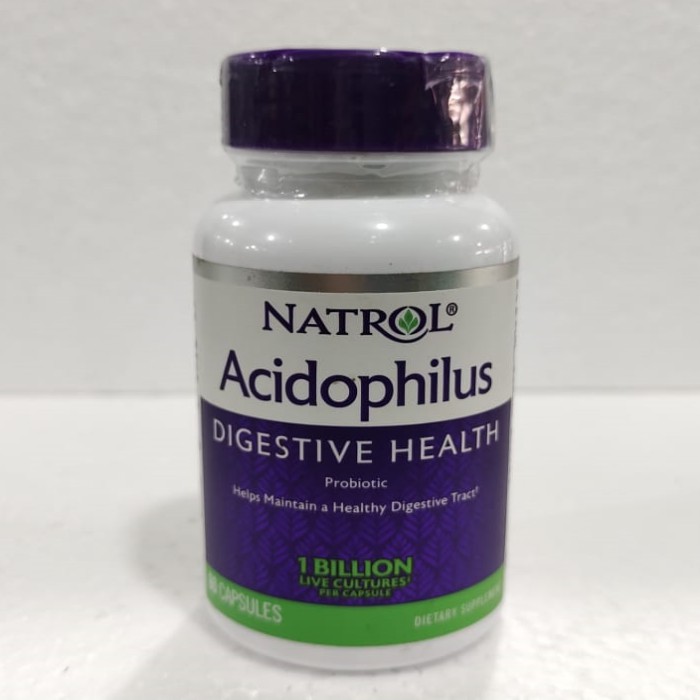 NATROL ACIDOPHILUS DIGESTIVE HEALTH PROBIOTIC 60 CAPSULES