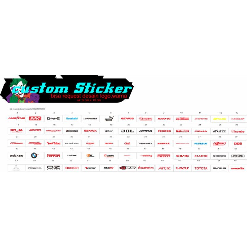 

sticker pack sponsor satuan