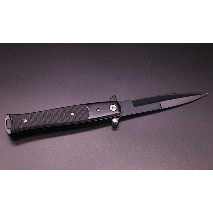 TSSI Pisau Lipat Survival Folding Knife Wood Handle - SH7 [Hitam]