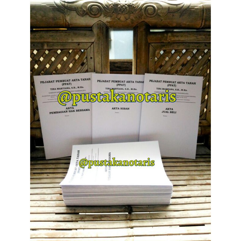 

(Paket Mix Judul Akta PPAT) - Paket Cover/Sampul Putih Akta PPAT (Per paket isi 100 lembar)