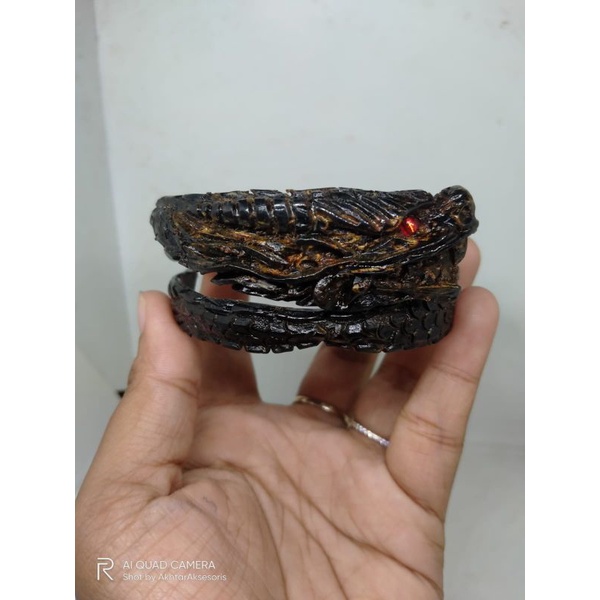 GELANG AKAR BAHAR MOTIF NAGA SAMPING FULL UKIR
