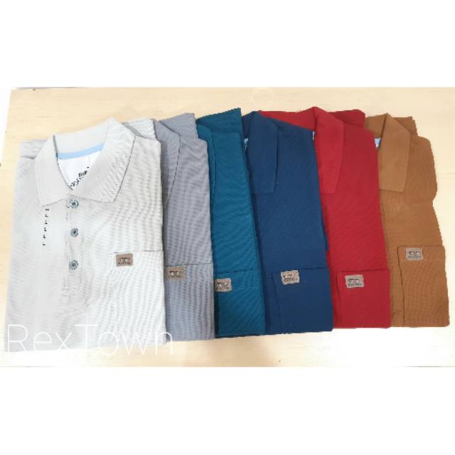 Kaos Kerah Wangki Wafer Polos Pria Dewasa