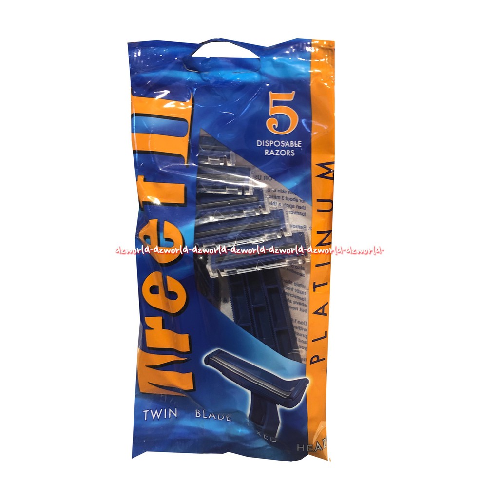 Treet II Platinum Twin Blade Fixed Pisau Cukur 5 Disposable Razors