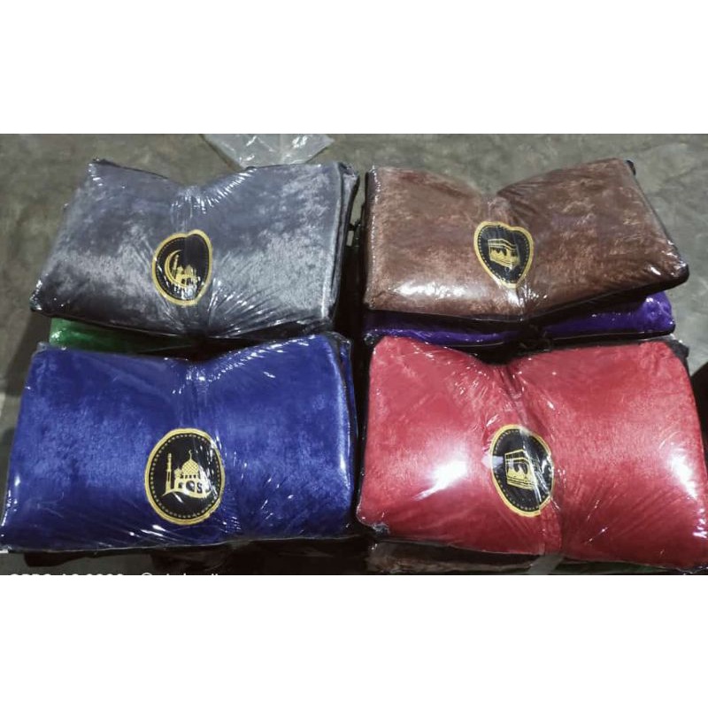 Sajadah rasfur ukuran 110cm x 60 cm x 5 cm /Sajadah busa tebal 5 cm bulu lembut/Rasfur+free tas saja