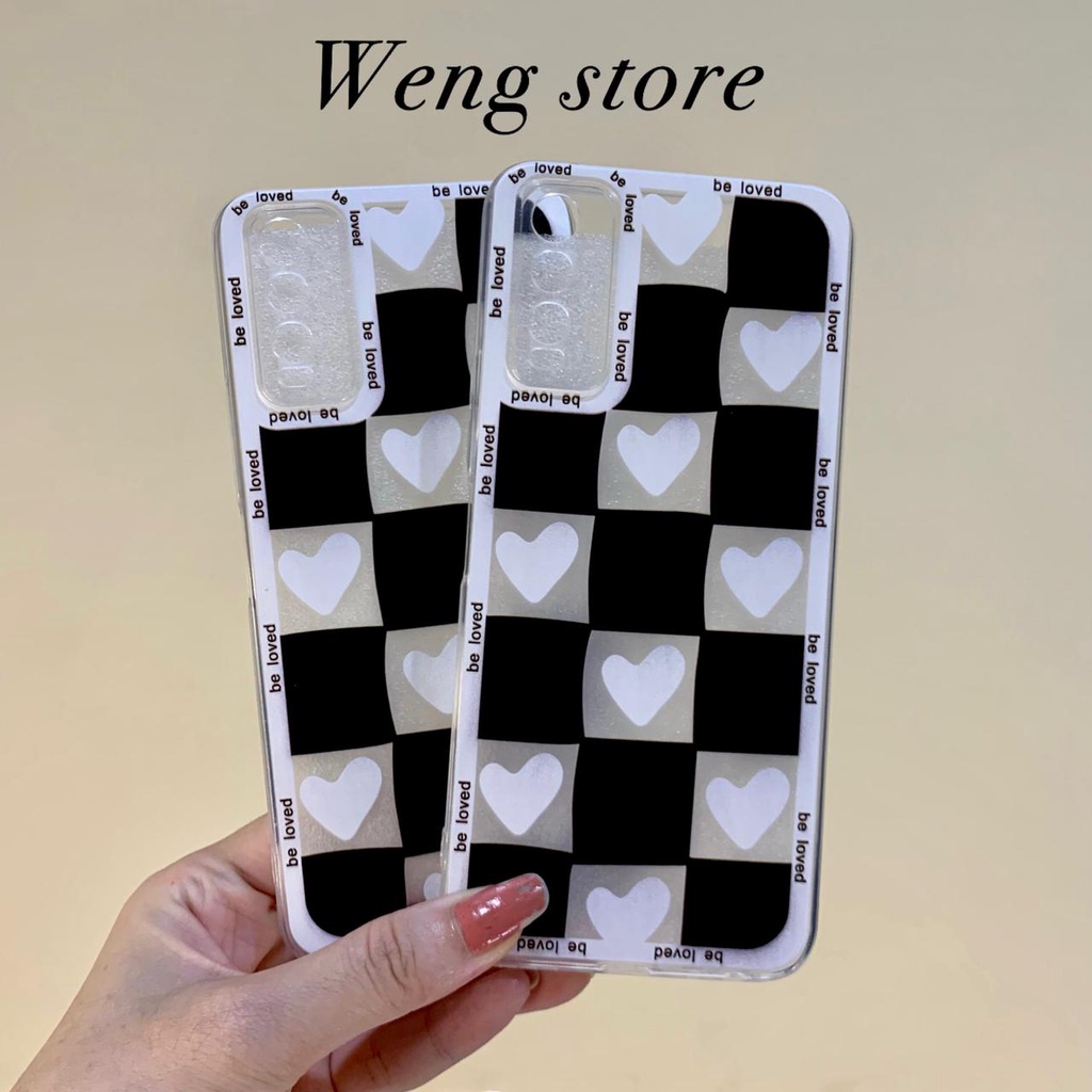 Case Black White Love For Oppo A5S A7 A3S A15 A16 A16E A16K A53 A54 A55 A96 A57 A9 A1K A17 Realme C35 C31 C30 C20 C11 2021