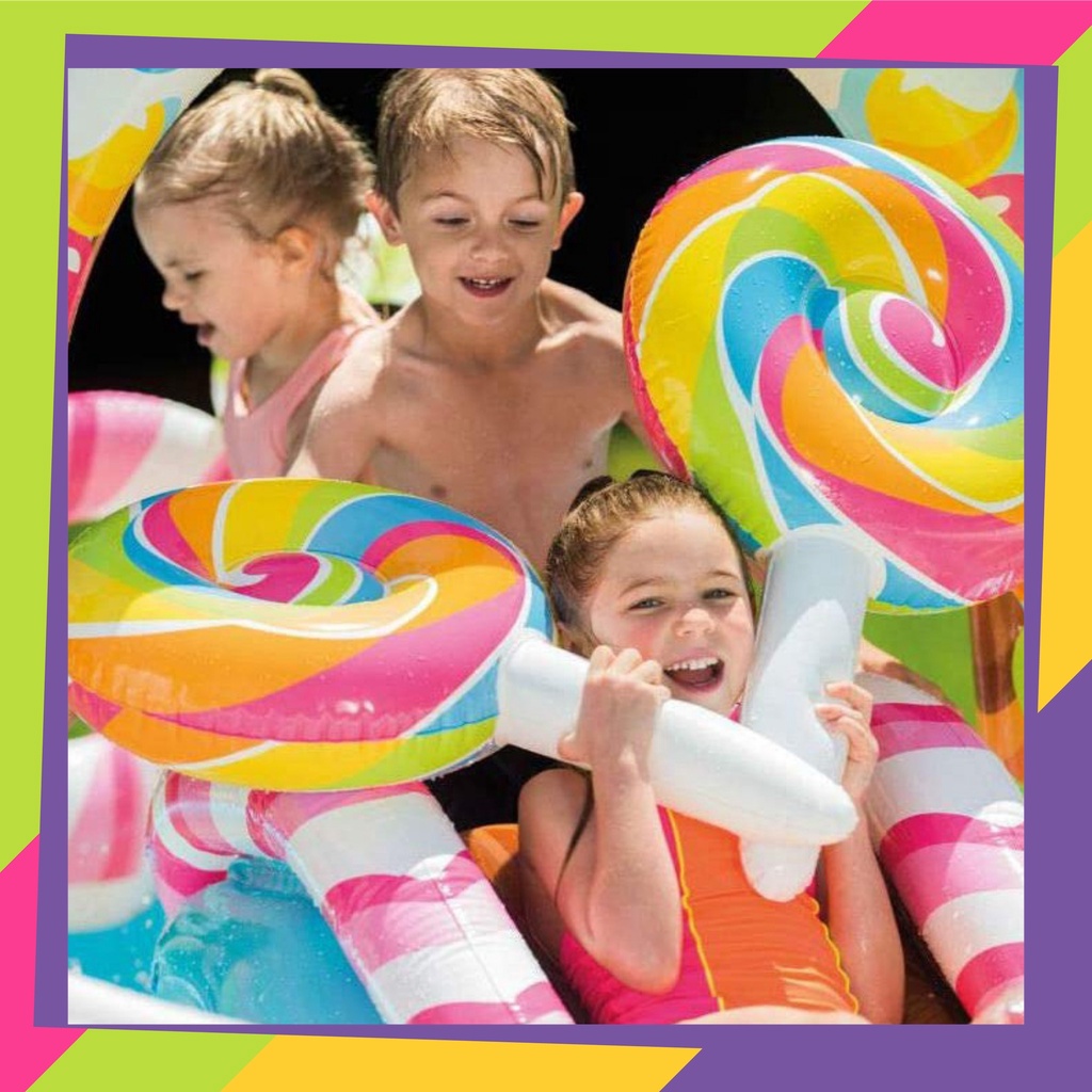 1363 / Kolam renang INTEX anak fantastic candy zone play center seluncur perosotan 57149