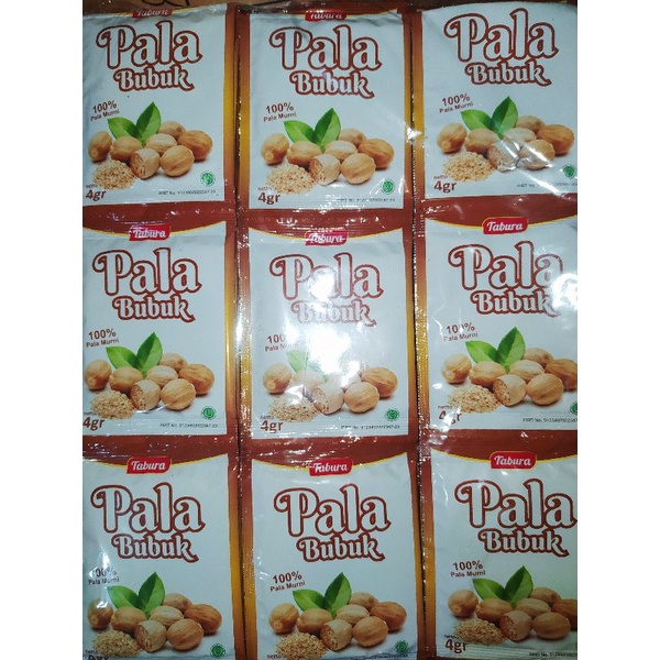 

Bumbu Pala Bubuk Tabura Murah, 1 renteng isi 12 saset 2,5gr