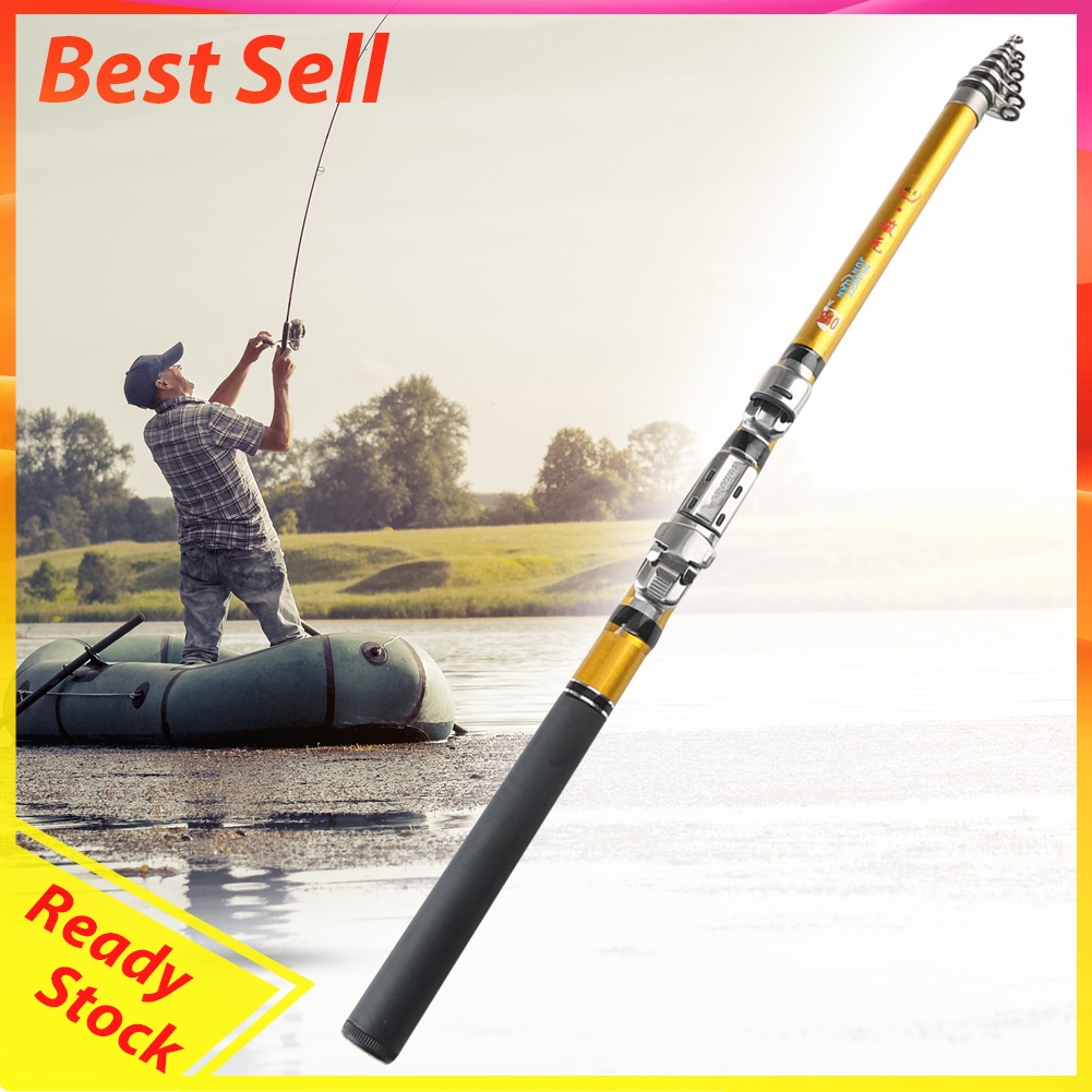 Telescopic Mini Fishing Rod Carbon Outdoor Raft Pole Fishing Tackles Tools