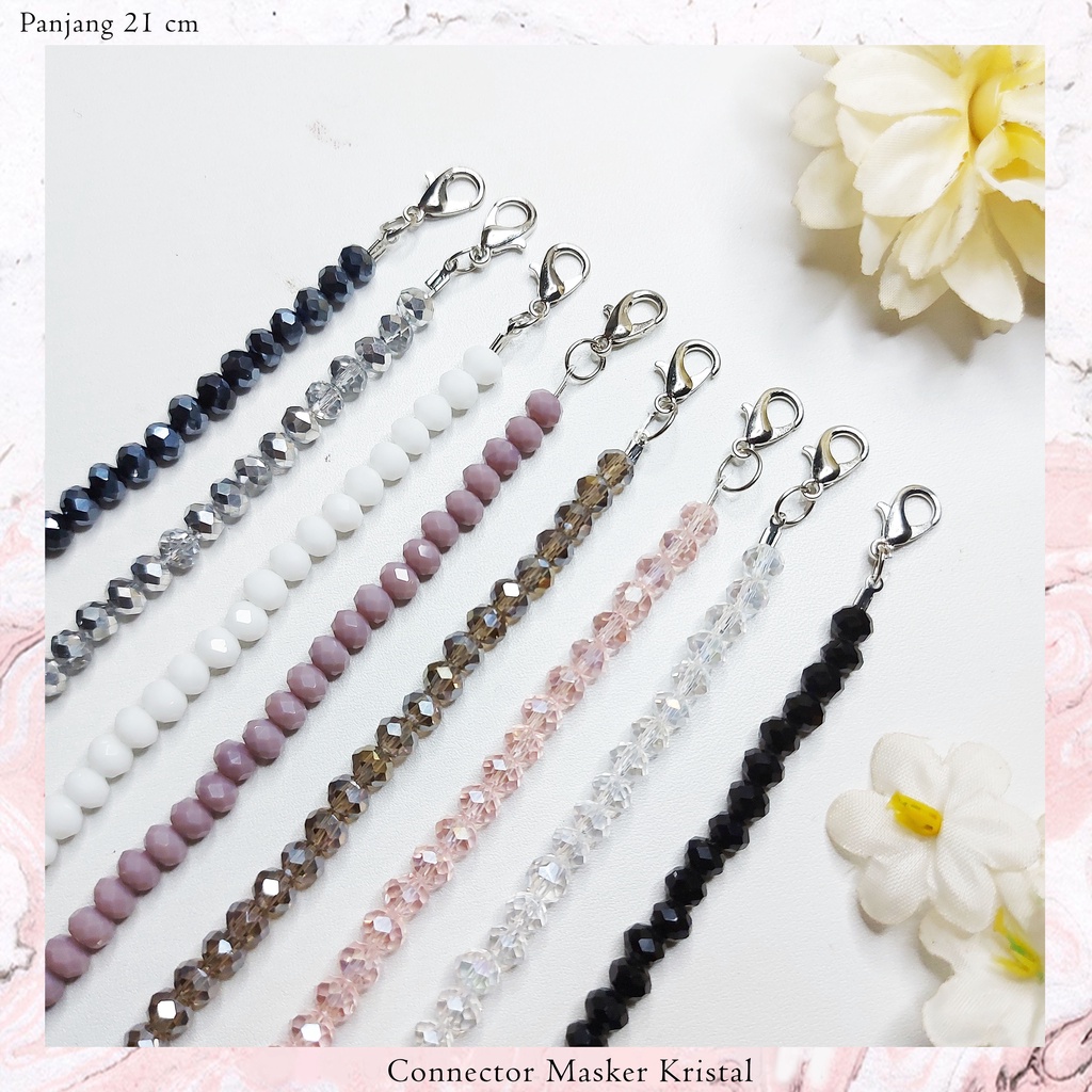 Konektor Masker Hijab Kristal | Pengait Masker Hijab Kristal | Konektor Masker | Connector Masker Kr