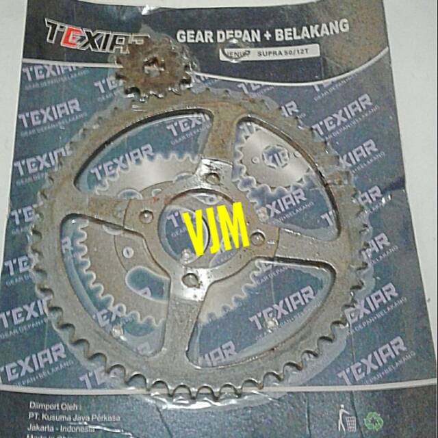 PROMO  MURAH GEAR SET GIR PAKET DEPAN DAN BELAKANG GRAND SUPRA X SUPRA FIT LAMA  PRIMA

50T