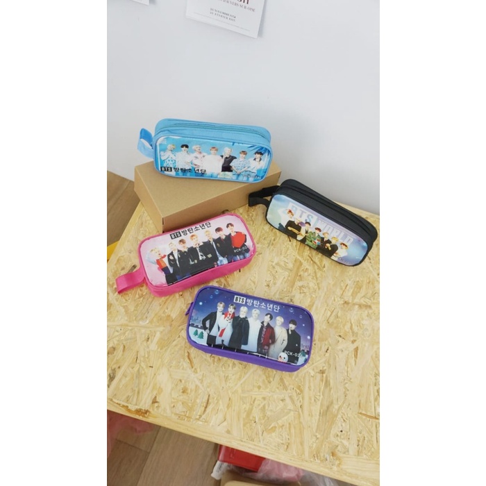 

Terbatas Kotak Pensil Kain Kanvas Wajah Bts Terjangakau Tempat Pencil Case Cod Bagus