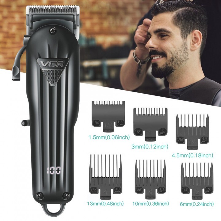 133 Cukuran Rambut VGR V-282 - Hair Clipper Stainless Steel Rechargeable Cordless