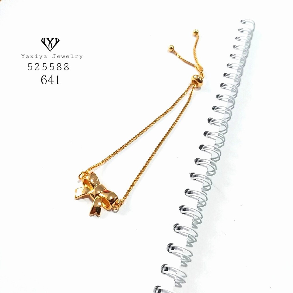 

Gelang Serut pita Lapis emas Perhiasan imitasi Gold18k Yaxiya 641