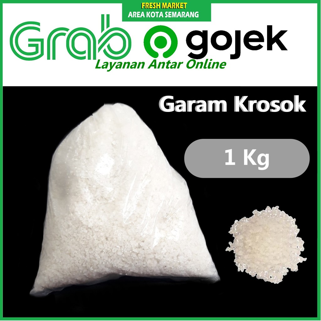 

[FRESH MARKET] garam krosok 800gr kirim GRAB instan area semarang