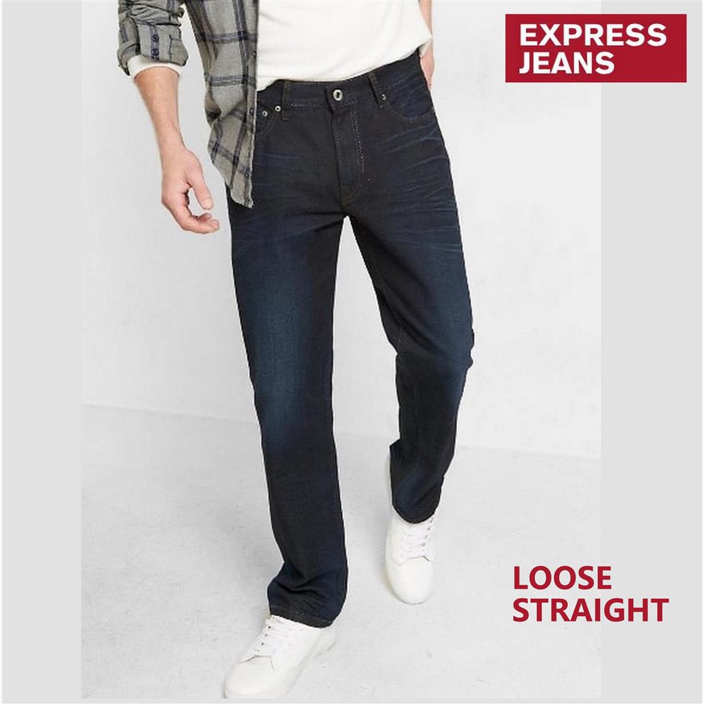 Celana Jeans Pria Branded EXPRESS Original Blake Classic Straight Loose Fit murah sisa ekspor