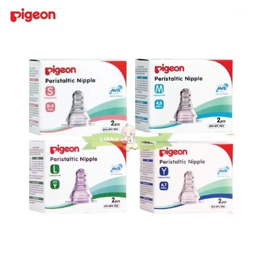BOSU74 PIGEON PERISTALTIC NIPPLE ISI 2 PCS / DOT PIGEON / NIPPLE PIGEON STANDARD ISI 2