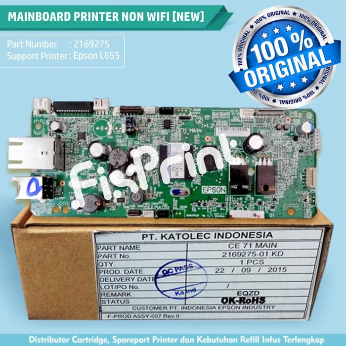 Mainboard Motherboard Printer Epson L655 Board Epson L655 Original FSB1897