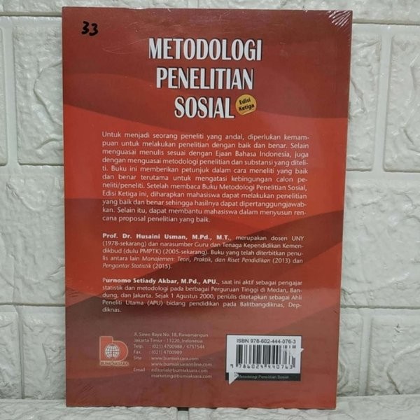 

DISKON SPESIAL IDG BUKU METODOLOGI PENELITIAN SOSIAL EDISI KETIGA PROF DR HUSAINI TERMURAH