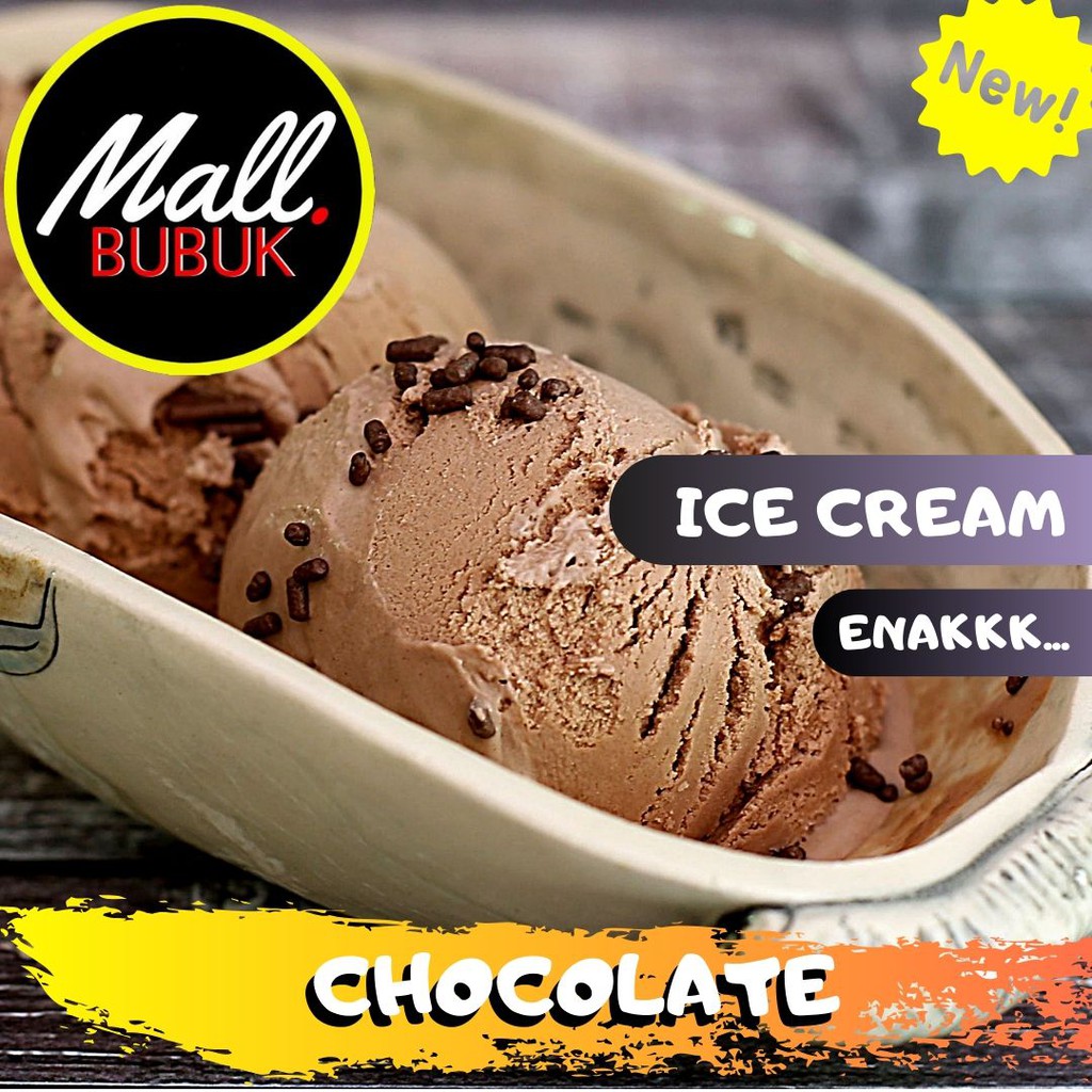 

HARD ICE CREAM rasa Coklat 1Kg - Bubuk ICE CREAM rasa Coklat 1Kg mb