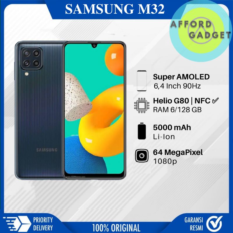 SAMSUNG M32 RAM 6/128 GB GARANSI RESMI