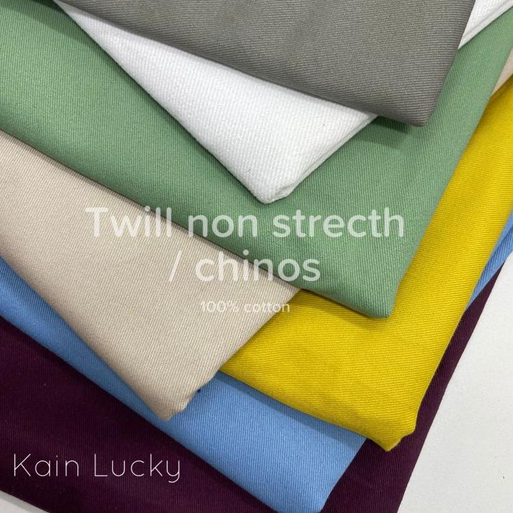 Koleksi Terbaru.. Kain Twill non stretch / Kain chinos Kain Polos