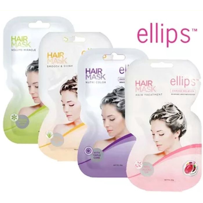 ELLIPS HAIR MASK with (Pro-Keratin) sachet 20gr / masker vitamin rambut ellips elips Kosmetik