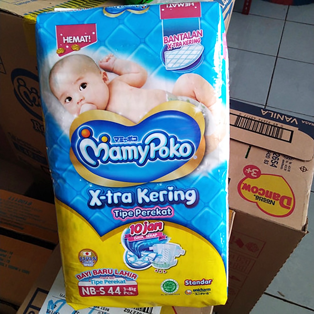 MamyPoko NBS44 - MamyPoko New Born NBS44 - MamyPoko Extra Kering - MamyPoko Tipe Parekat - MamyPoko