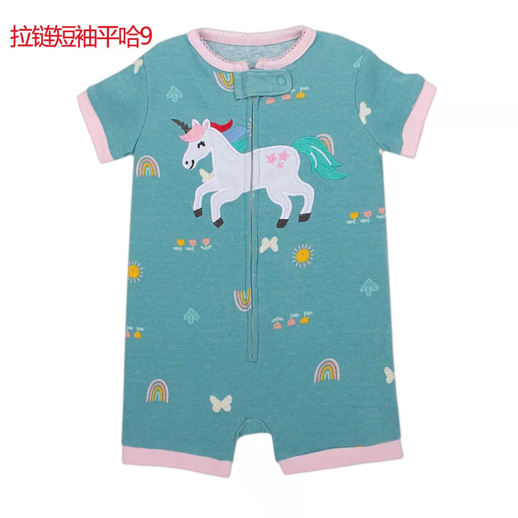 Jumper Romper Jumpsuit Pendek Impor Bayi Anak Laki Laki Perempuan / Baju Kodok Bayi Baru Lahir