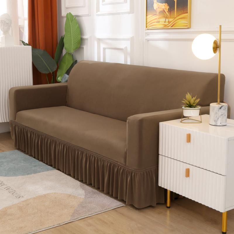 Sarung PELINDUNG sofa 1/2/3 seater RUMBAI/Cover sofa import elastis