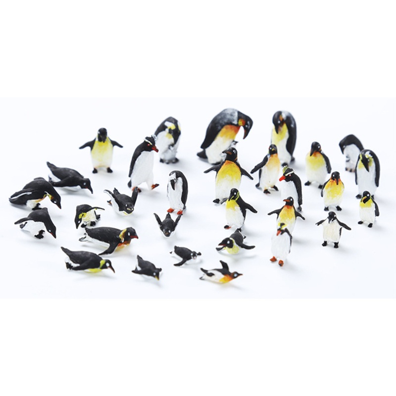 Siy 3pcs / Set Miniatur Pinguin 3d Bahan Plastik Resin Untuk Dekorasi / Modeling / Filler Perhiasan