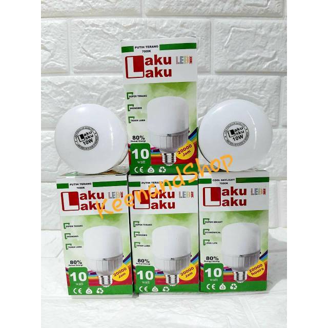 (GRATIS BoubleWarp) Lampu Led 10 Watt Kapsul Putih Super Teran