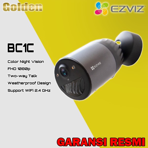 EZVIZ BC1C 1080p Wifi IP Camera IPCam Outdoor Battery Powered Resmi